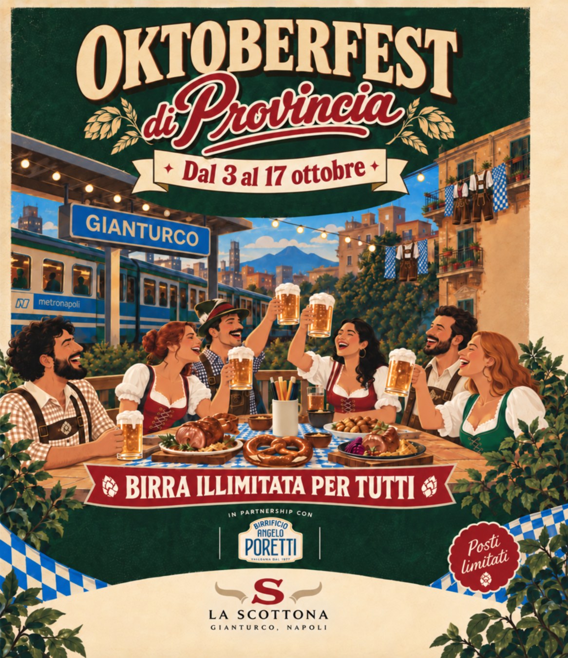Locandina Oktoberfest di Provincia, dal 3 al 17 ottobre da La Scottona